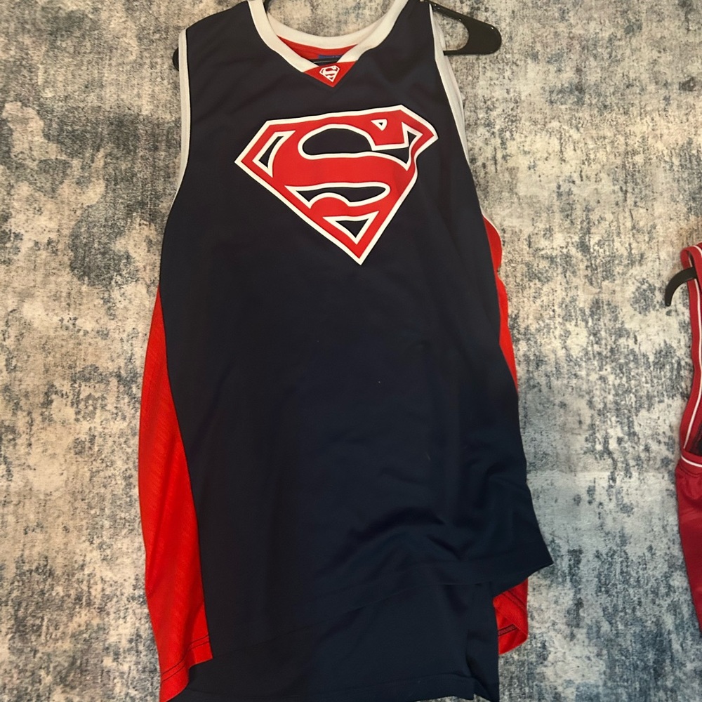 DC Comics Navy, Red & White Superman Logo Tank Top